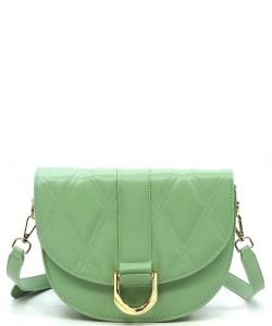 Quilted Flapover Crossbody Bag PA101 MINT